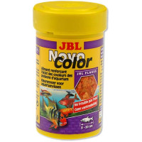 JBL NovoColor основний корм для яскравого фарбування акваріумних рибок, пластівці, 100 мл