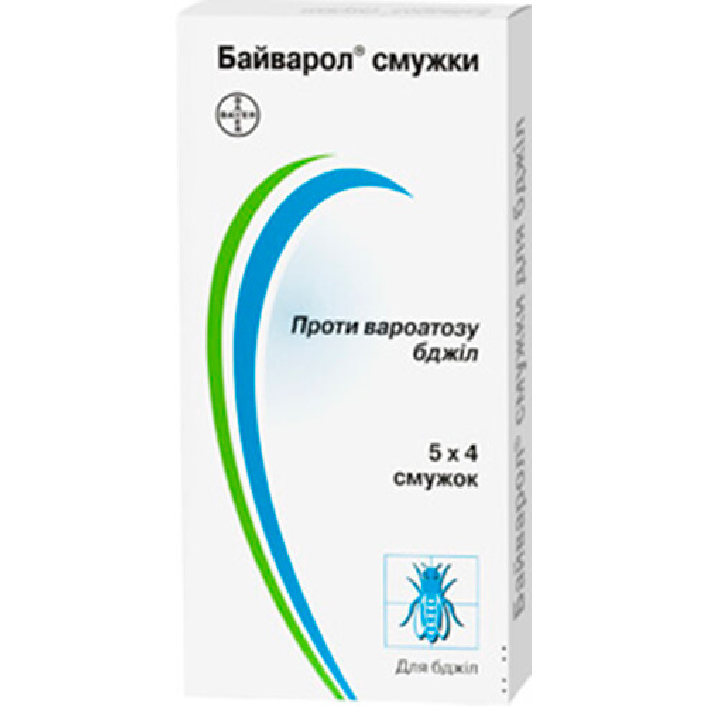 Полоски Bayer Bayvarol Байварол для обнаружения и уничтожения клещей варроа, 5х4