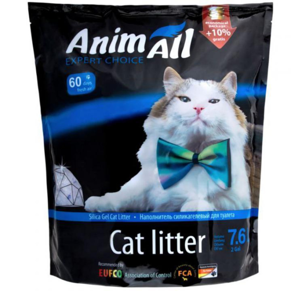 Силікагелевий наповнювач AnimAll Кристали аквамарину, для котів, 7.6 л (3.2 кг) Силікагелевий наповнювач AnimAll Кристали аквамарину, для котів, 7.6 л (3.2 кг)