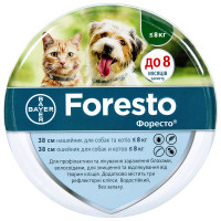 Bayer Foresto ошейник против блох и клещей для кошек и собак, 38 см