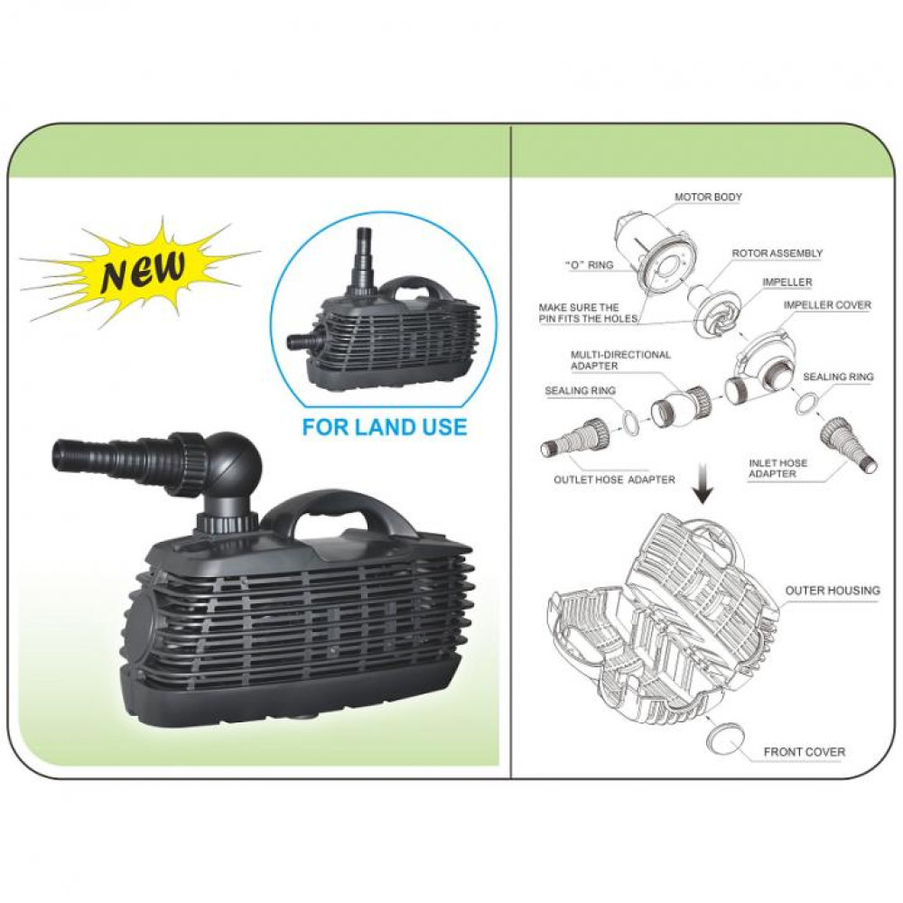 Помпа Resun EP-15000 прудовая фонтанная