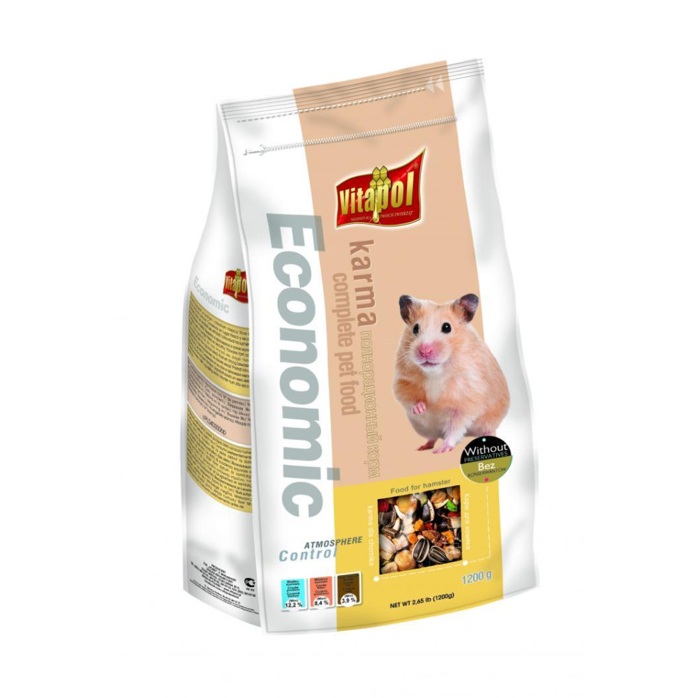 Корм Vitapol Economic для хомяка, 1200 г Корм Vitapol Economic для хомяка, 1200 г