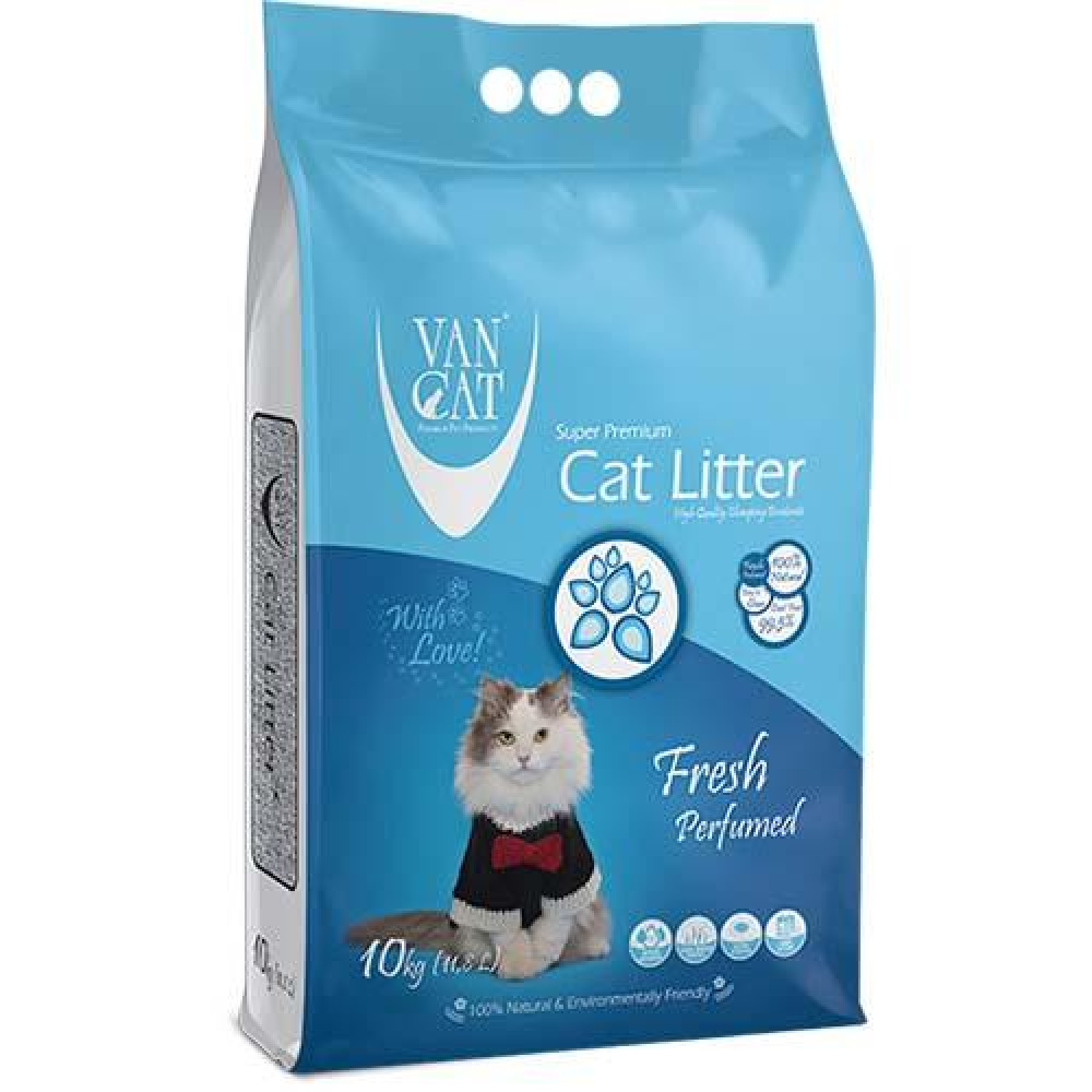 Бентонитовый наполнитель VanCat Fresh для туалета, 10 кг