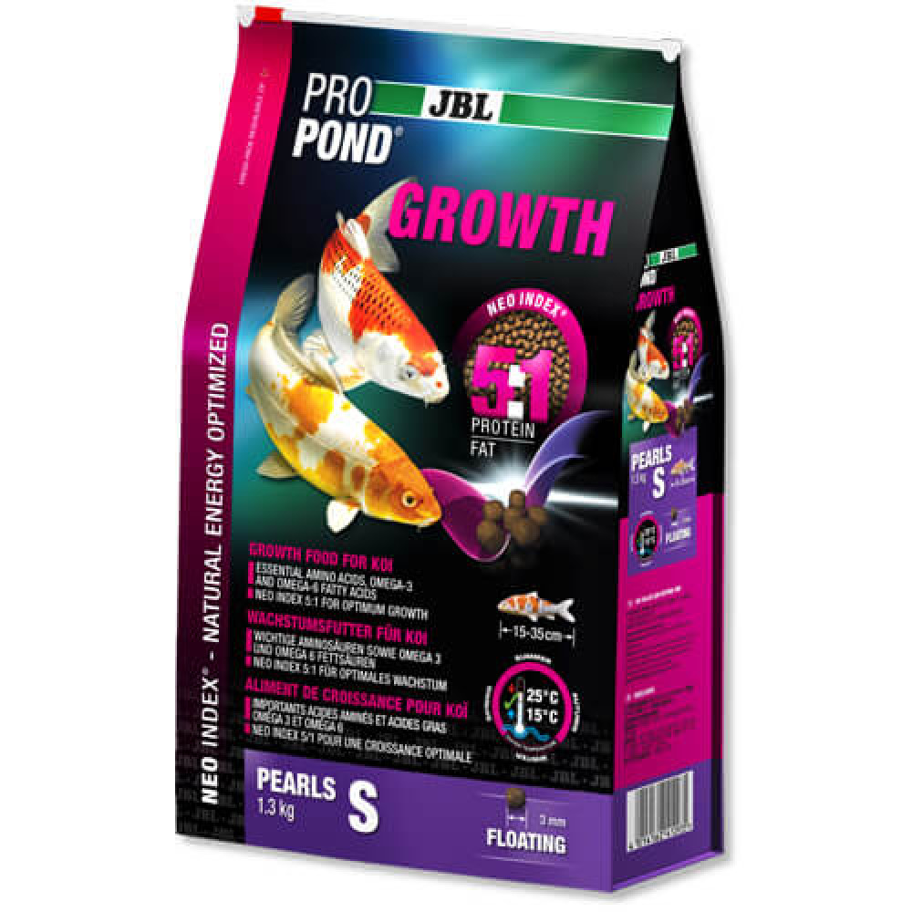 Корм JBL ProPond Growth S для роста небольших карпов кои, 1.3 кг
