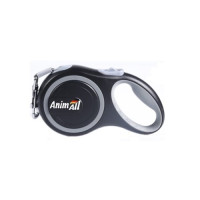 AnimAll повідець-рулетка для собак вагою до 15 кг, 3 м, сірий