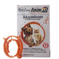 AnimAll VetLine нашийник протипаразитний для котів та собак, помаранчевий, 35 см