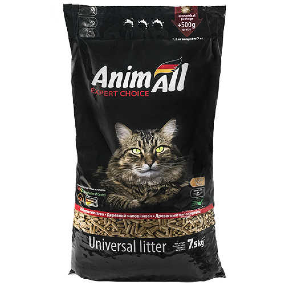 Деревний наповнювач AnimAll для котів, 7.5 кг Деревний наповнювач AnimAll для котів, 7.5 кг