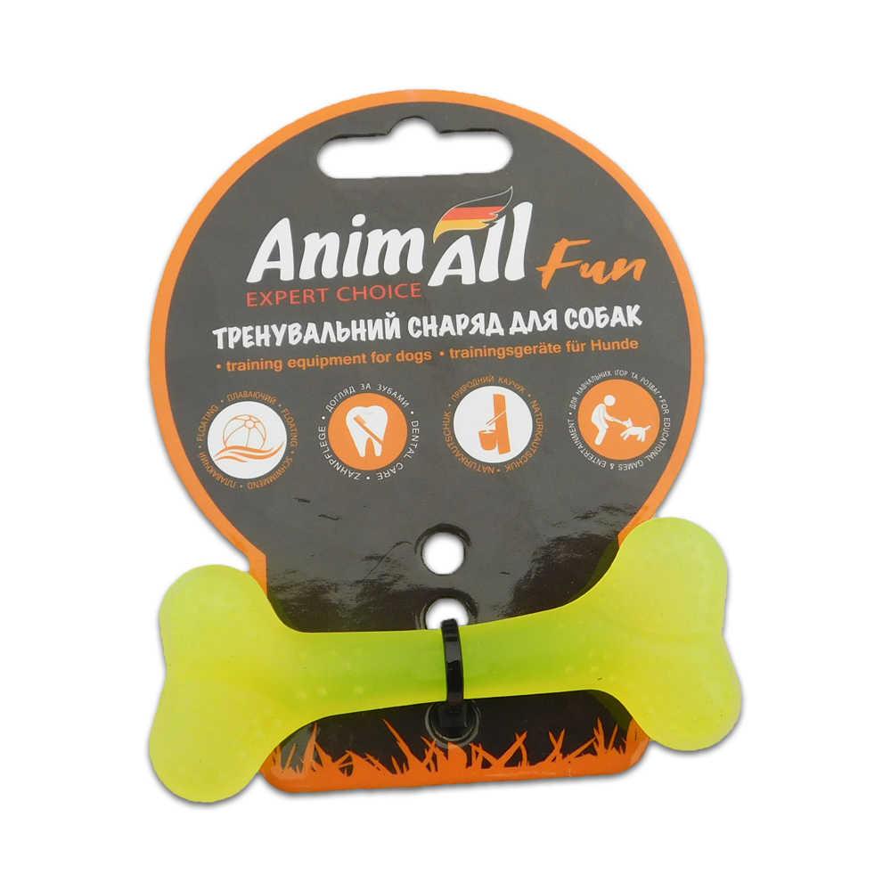 Іграшка AnimAll Fun кістка, жовта, 8 см