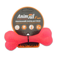 AnimAll Fun іграшка кістка, коралова, 12 см
