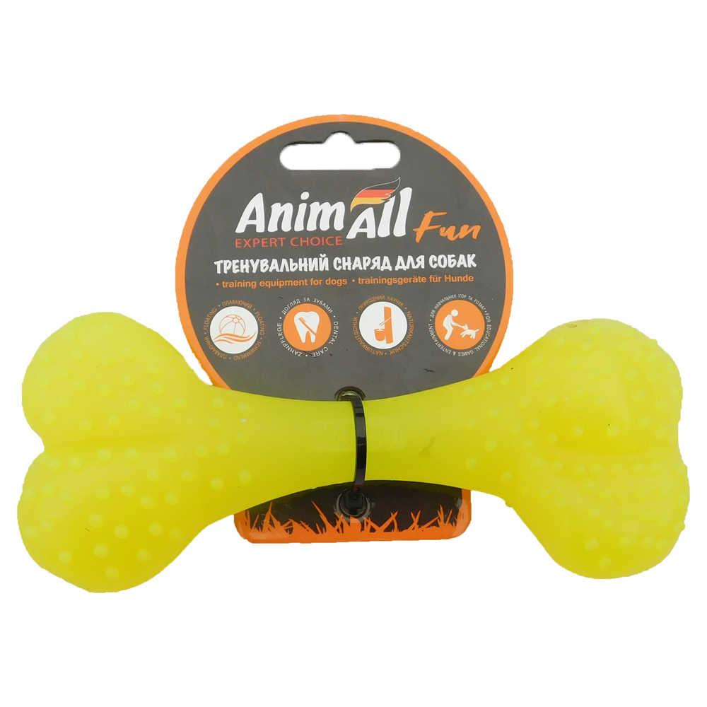 Іграшка AnimAll Fun кістка, жовта, 15 см