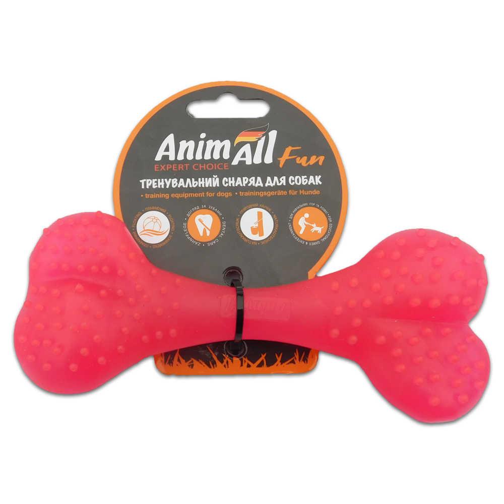 Іграшка AnimAll Fun кістка, коралова, 15 см
