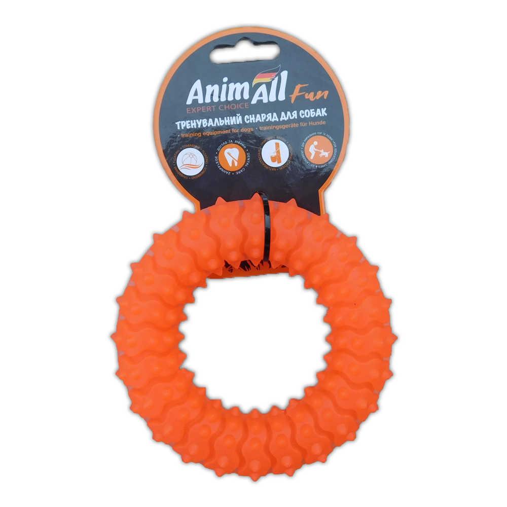 Іграшка AnimAll Fun кільце з шипами, помаранчеве, 12 см