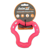 AnimAll Fun іграшка для собак кільце 6 сторін, коралове, 12 см