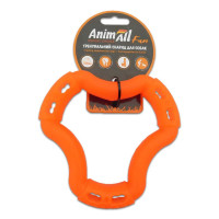 AnimAll Fun іграшка для собак кільце 6 сторін, оранжеве, 15 см