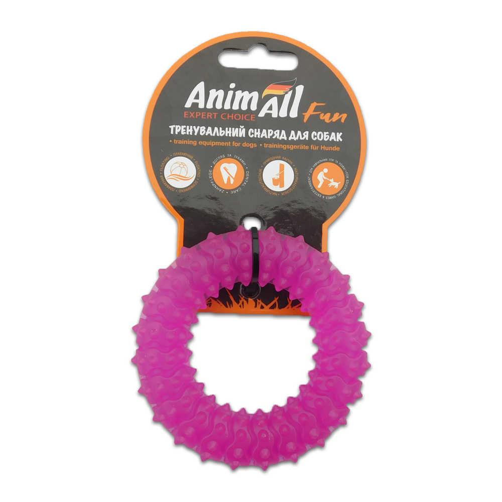 Іграшка AnimAll Fun кільце з шипами, фіолетове, 9 см