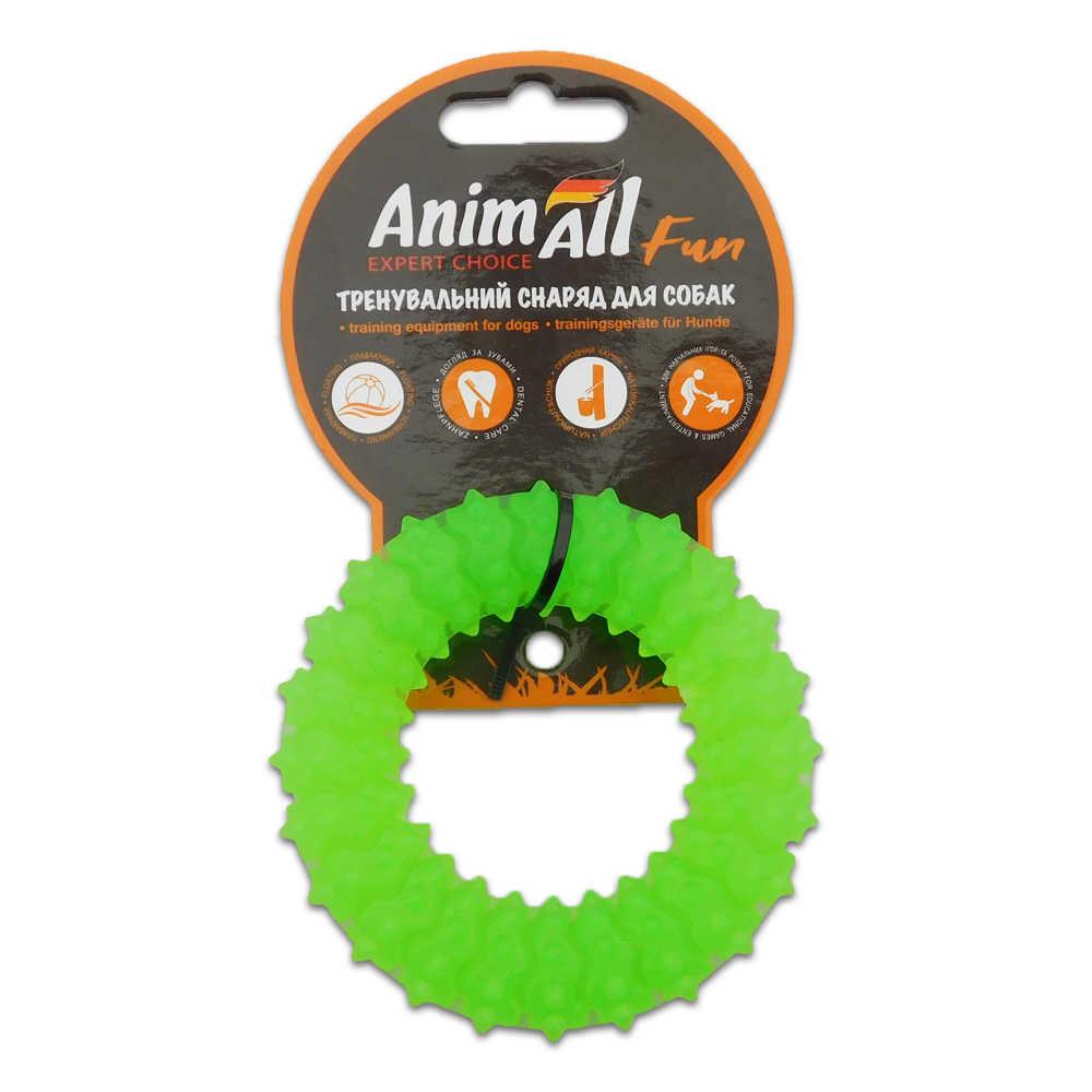 Іграшка AnimAll Fun кільце з шипами, зелене, 9 см