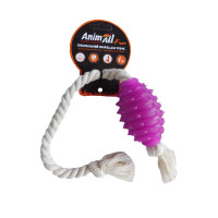 AnimAll Fun іграшка граната з канатом, фіолетова, 8 см