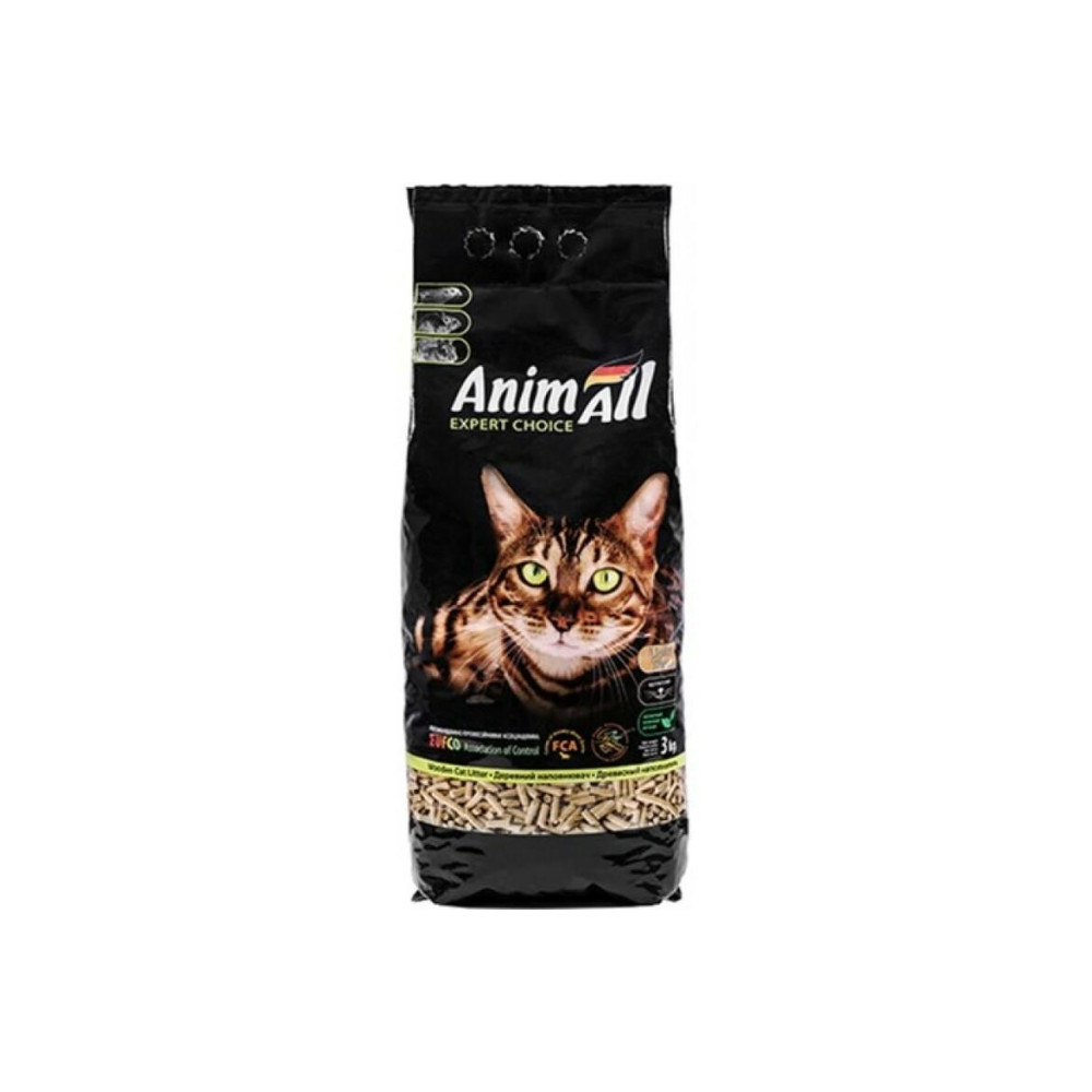 Деревний наповнювач AnimAll для котів, 3 кг Деревний наповнювач AnimAll для котів, 3 кг