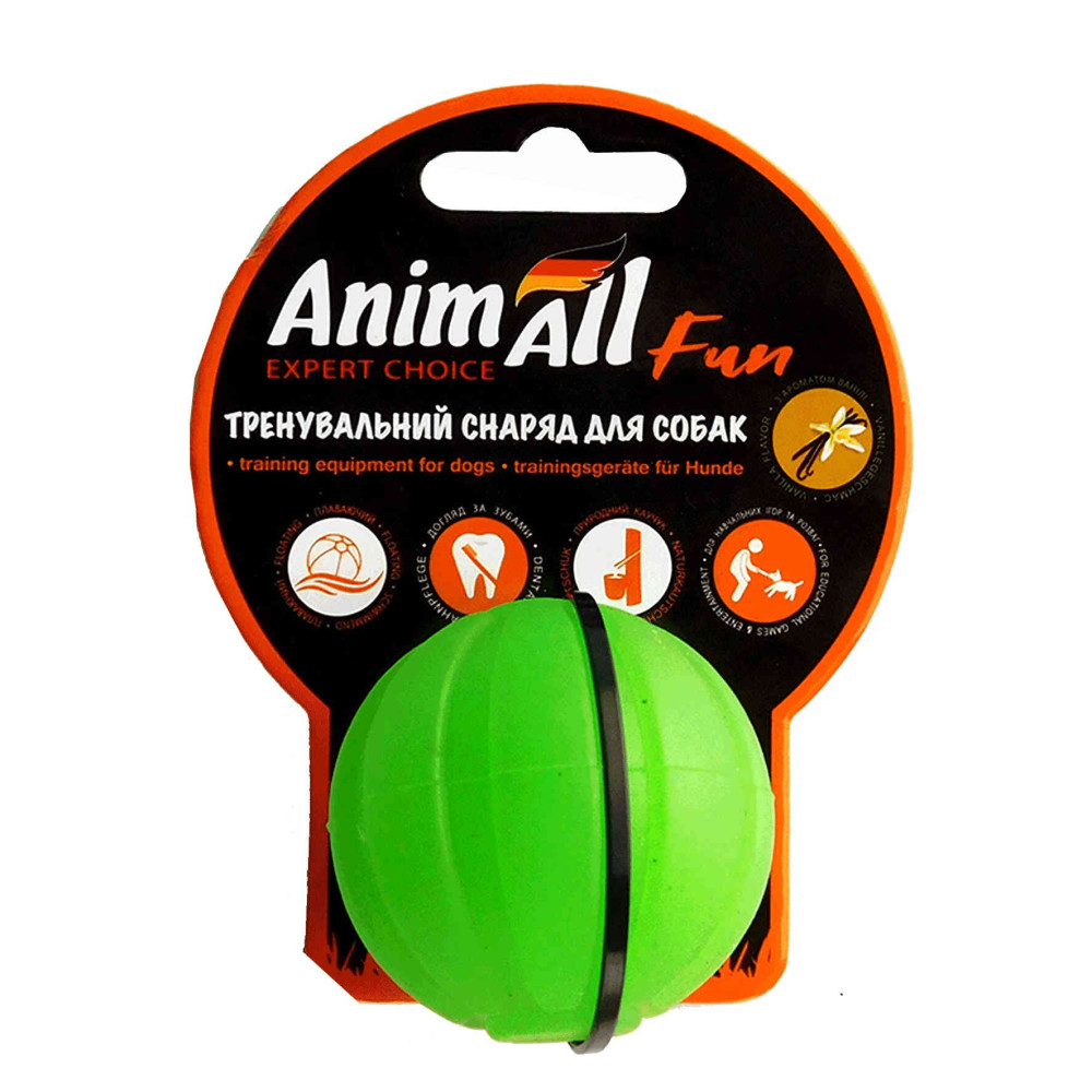 Іграшка AnimAll Fun тренувальний м'яч для собак, 5 см, зелена