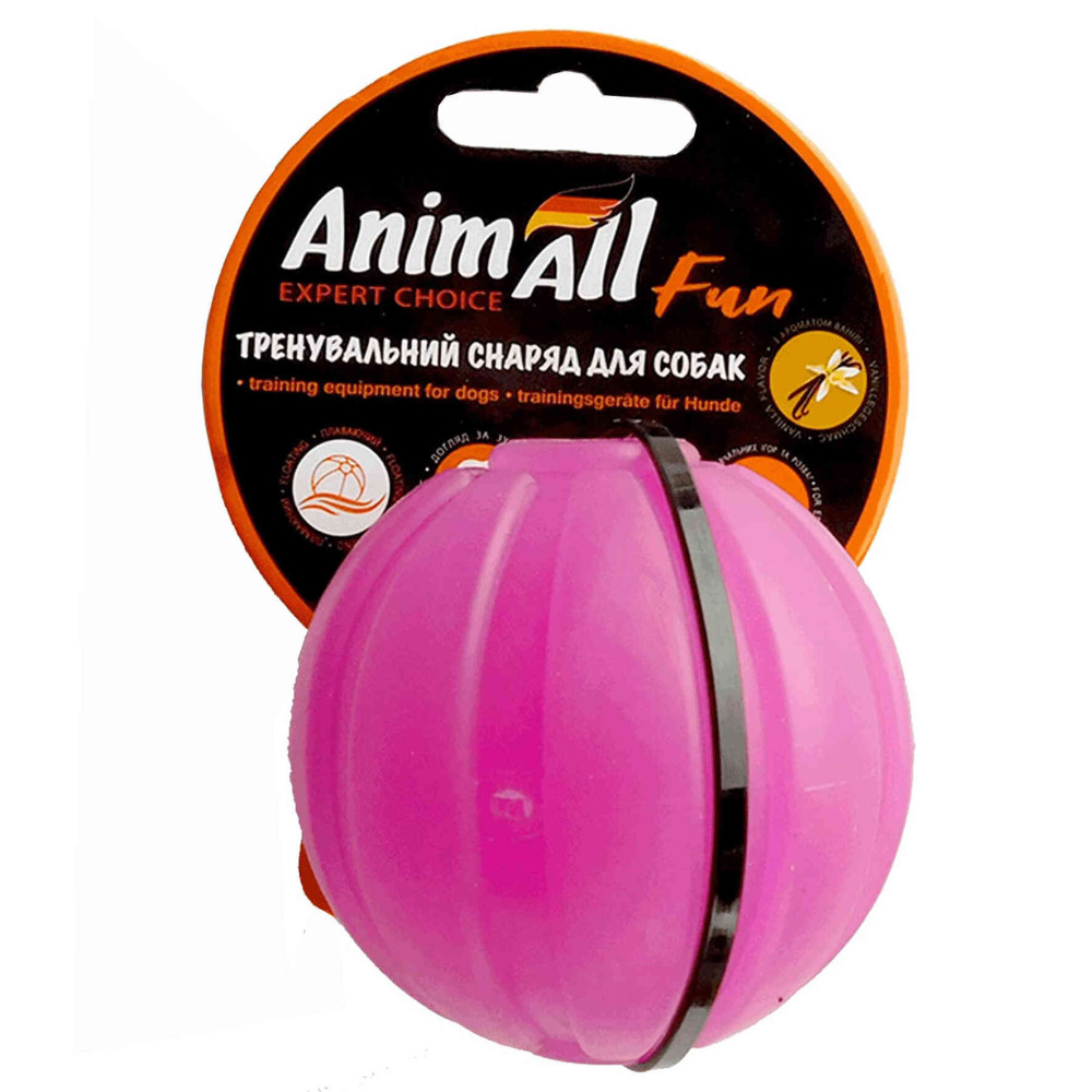 Іграшка AnimAll Fun тренувальний м'яч для собак, 7 см, фіолетова