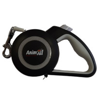 AnimAll Reflector повідець-рулетка для собак вагою до 50 кг, 5 м, сіро-чорна