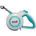Поводок-рулетка AnimAll Reflector для собак вагою до 25 кг, 5 м, блакитно-біла