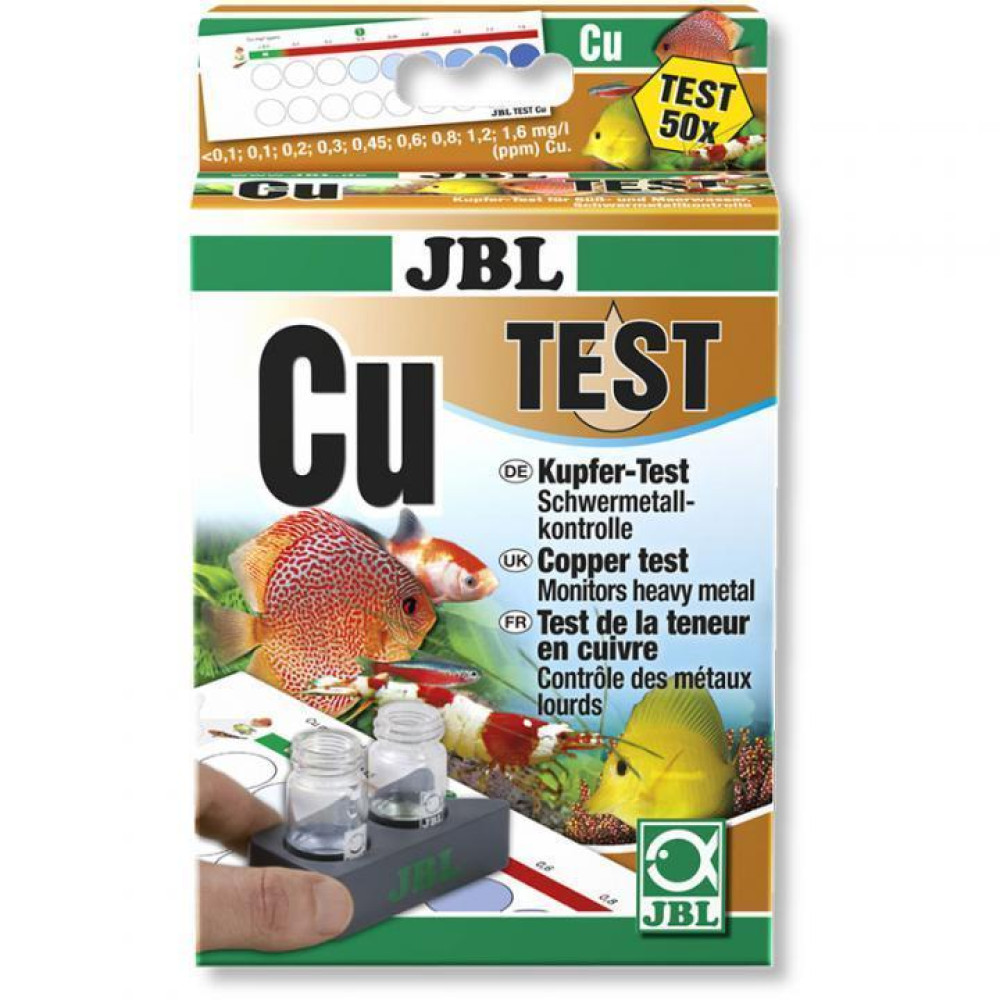 JBL Cu Copper Test експрес-тест для визначення вмісту міді у ставку, прісноводному та морському акваріумі