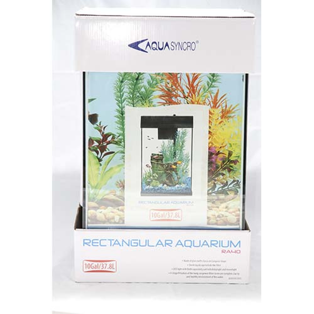 Аквариум Resun RA-40 LED 5.1 W стекло, 37.8 л, 31.7x31.7x48.5 см