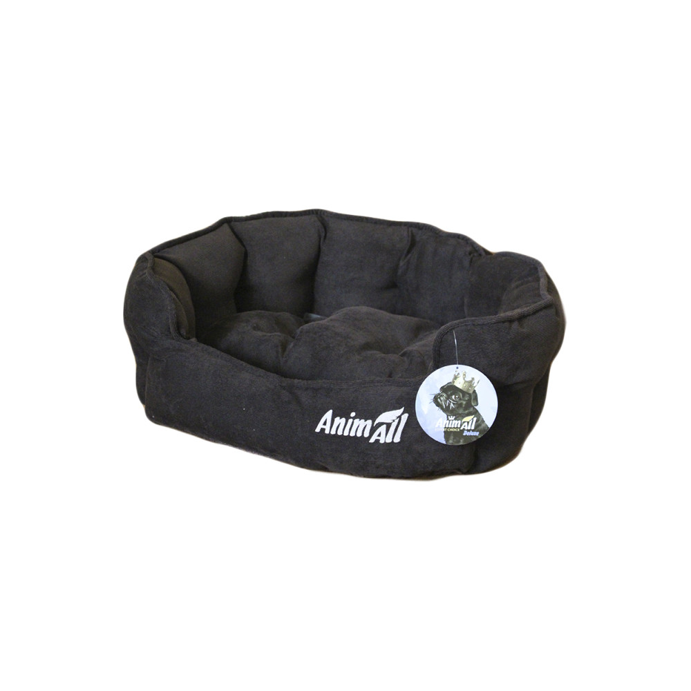 Лежак AnimAll Royal M для собак, коричневий, 53×47×21 см