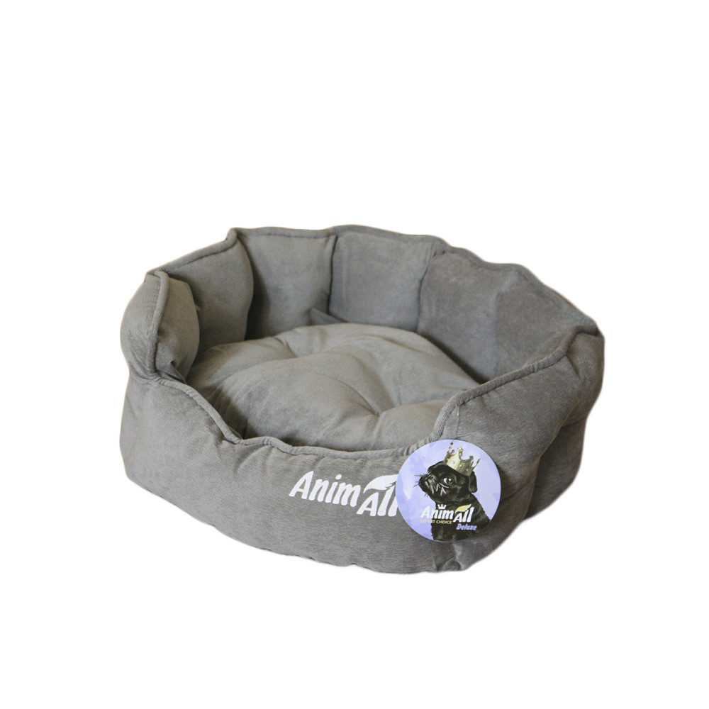 Лежак AnimAll Rolyal S для собак, сірий, 48×42×20 см