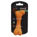 Игрушка AnimAll GrizZzly для собак, кость, оранжевая, 11×4.7 см
