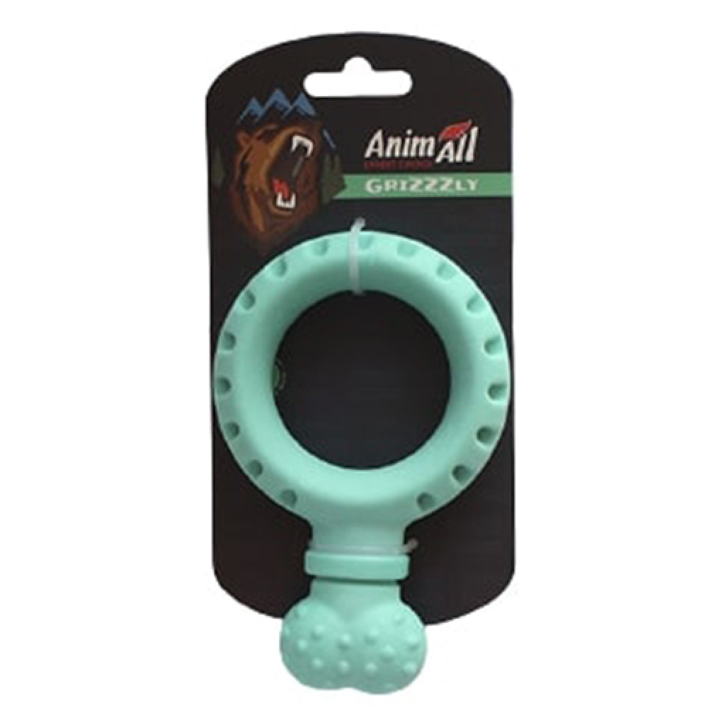 Іграшка AnimAll GrizZzly для собак, сережка, зелена, 17.4 × 6.5 см