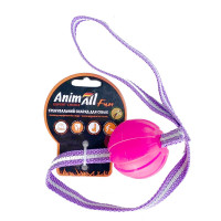 AnimAll Fun іграшка для собак, тренінг м'яч зі шлейкою, кораловий, 6 см