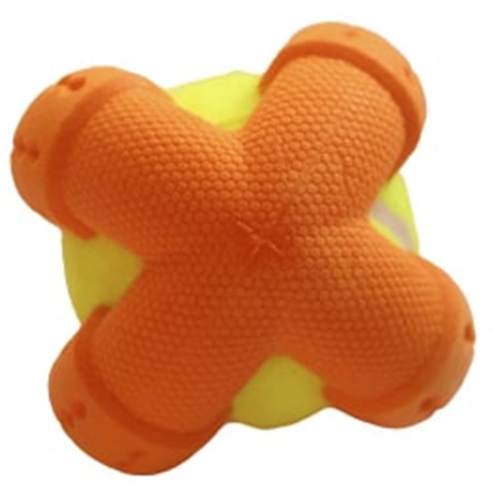 Іграшка AnimAll GrizZzly для собак, тенісний м'яч, жовто-помаранчевий, 11.2 см