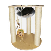 AnimAll кігтеточка-лежанка, прозора, сизаль, 50 см