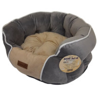 AnimAll Royal Soft M GREY - BEIGE лежанка для собак і котів, сіро-бежевий, 53×47×21 см