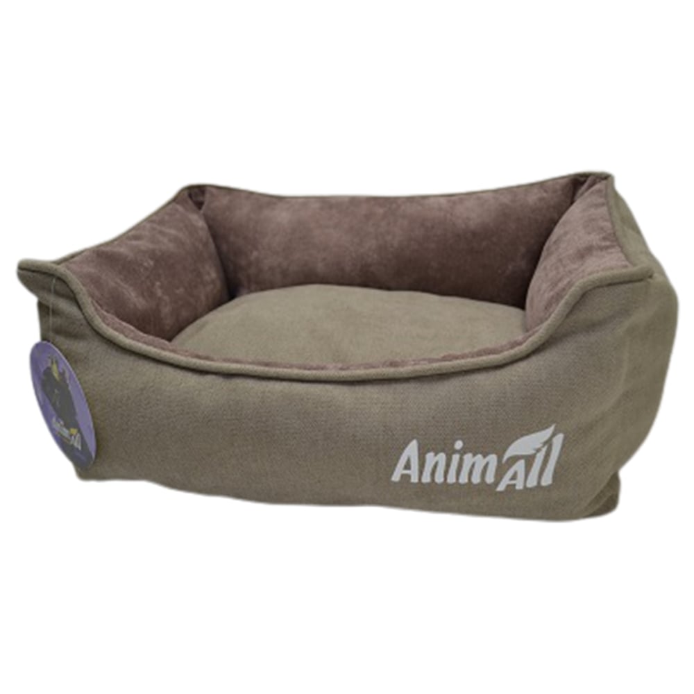 Лежанка AnimAll Nena S VELOURS BEIGE для собак і котів, бежева, 45×35×16 см