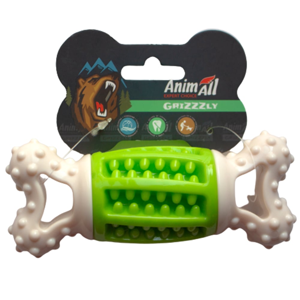 Іграшка AnimAll GrizZzly кісточка-зубочистка, зелена