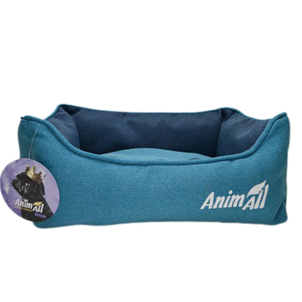 Лежанка AnimAll Gama S Aqua для собак і котів, бірюзова, 45×35×16 см