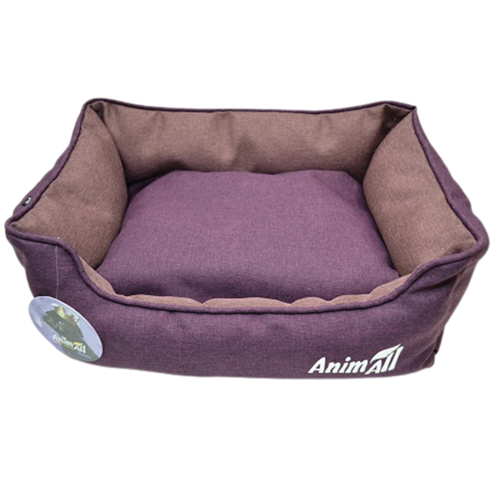 Лежанка AnimAll Anna M Dark Violet для собак і котів, фіолетова, 55×43×17 см