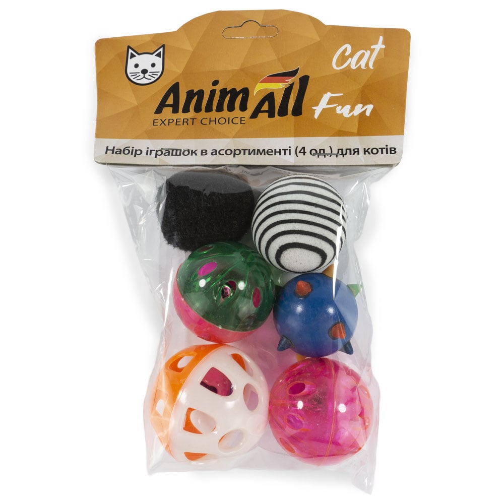 Набір іграшок AnimAll Fun Cat в асортименті, для котів, 6 шт