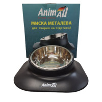 AnimAll миска на підставці для собак, металева, 420 мл