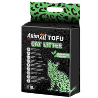 AnimAll Tofu Green Tea соєвий наповнювач з ароматом зеленого чаю, для котів, 10 л (4.66 кг)