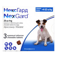 NexGard таблетки от блох и клещей для собак, M, 4-10 кг NexGard таблетки от блох и клещей для собак, M, 4-10 кг