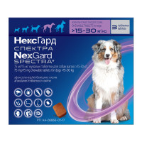 NexGard таблетки Спектра против паразитов для собак, L, 15-30 кг NexGard таблетки Спектра против паразитов для собак, L, 15-30 кг