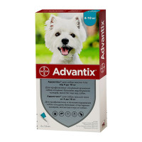 Bayer Advantix краплі від бліх та кліщів для собак вагою 4-10 кг