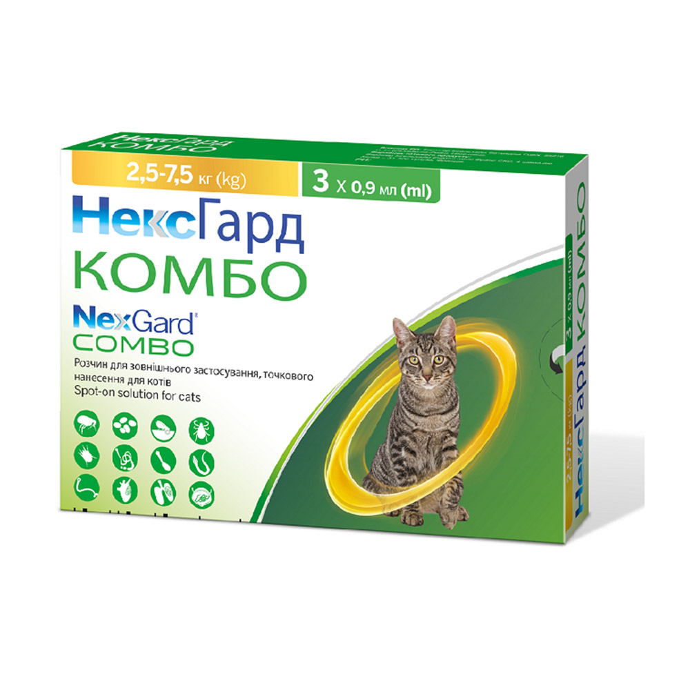 НЕКСГАРД КОМБО Спот-он для котів  2,5- 7,5 кг (L)