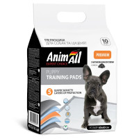 AnimAll Puppy Training Pads пелюшки для собак та цуценят, з активованим вугіллям, 60×60 см, 10 шт
