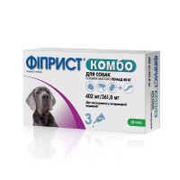 KRKA Фиприст Комбо капли от блох и клещей для собак весом 40-60 кг, 4.02 мл×3 пипетки