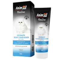 AnimAll VetLine Beauty Hair&Skin фітопаста для покращення якості вовни у котів, 100 г